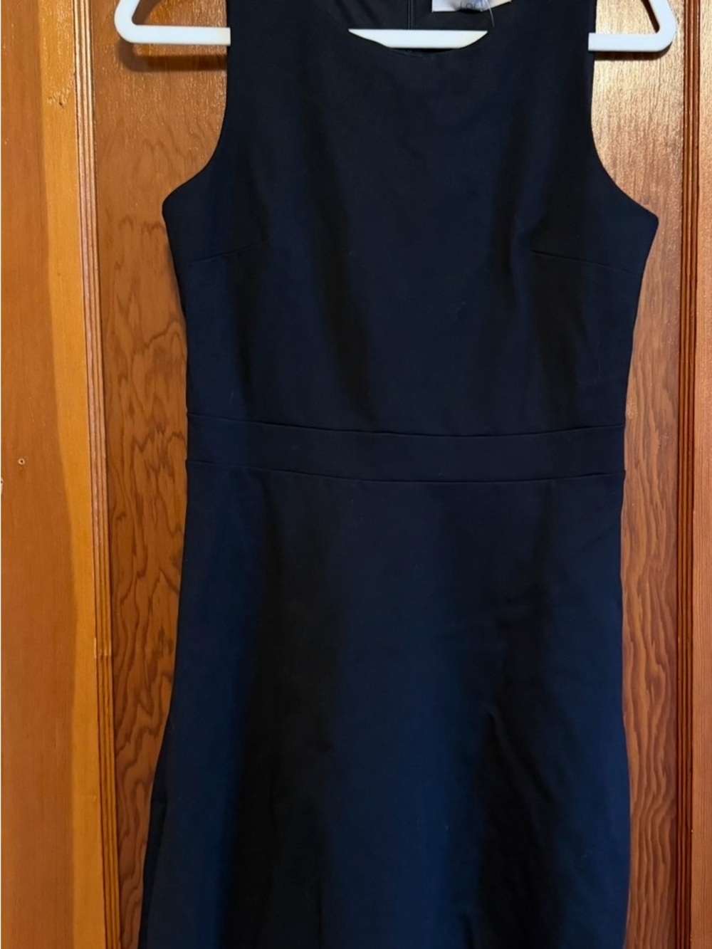 LOFT Black Sleeveless Fit-and-Flare Dress